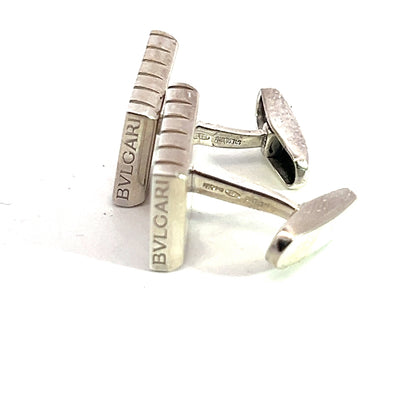 Bvlgari Estate Cufflinks Sterling Silver B16