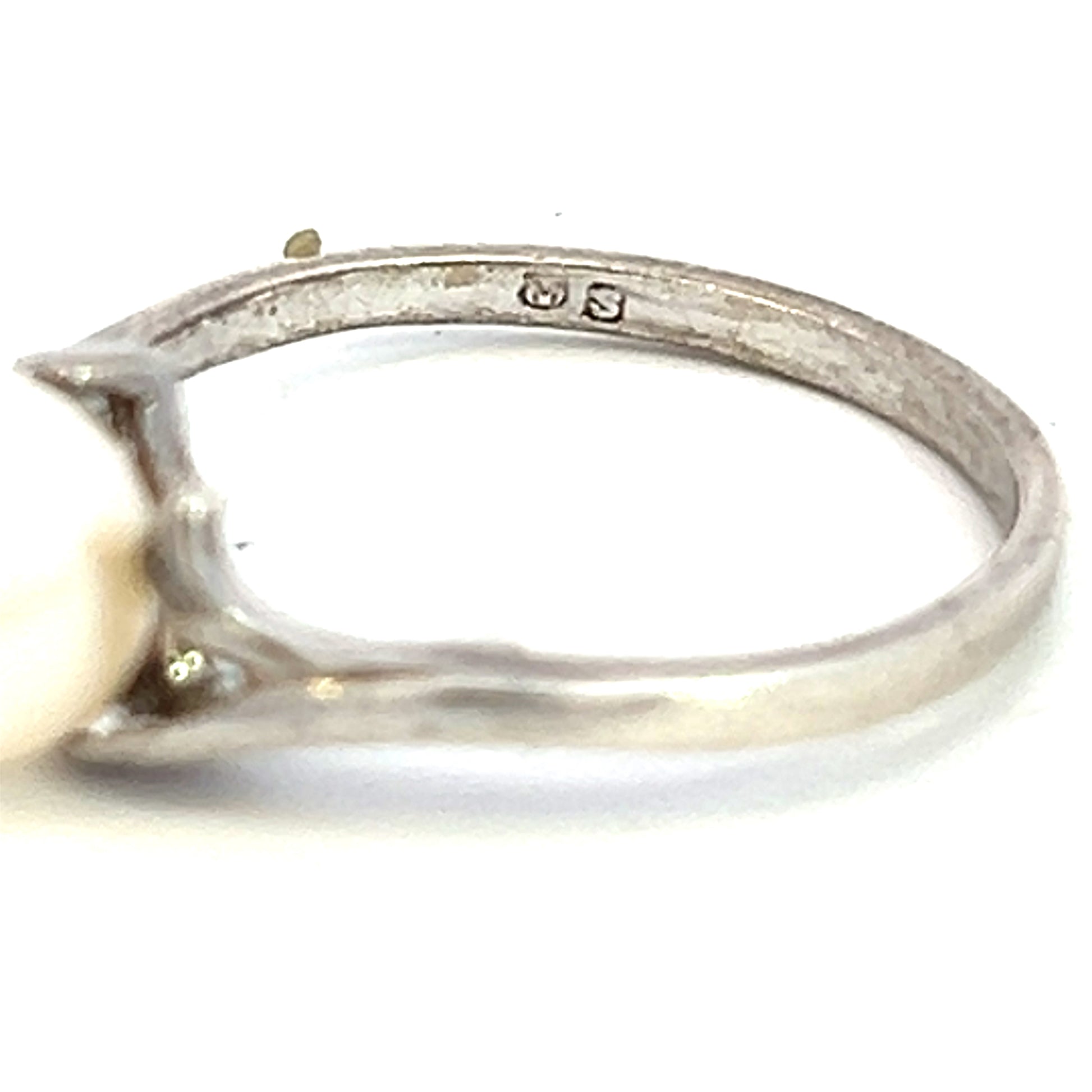 Mikimoto Estate Akoya Pearl Ring 7 Silver 7.30 mm M371