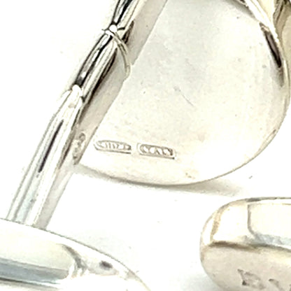 Bulgari Bvlgari Estate Crown Cufflinks Sterling Silver B5 - Certified Fine Jewelry
