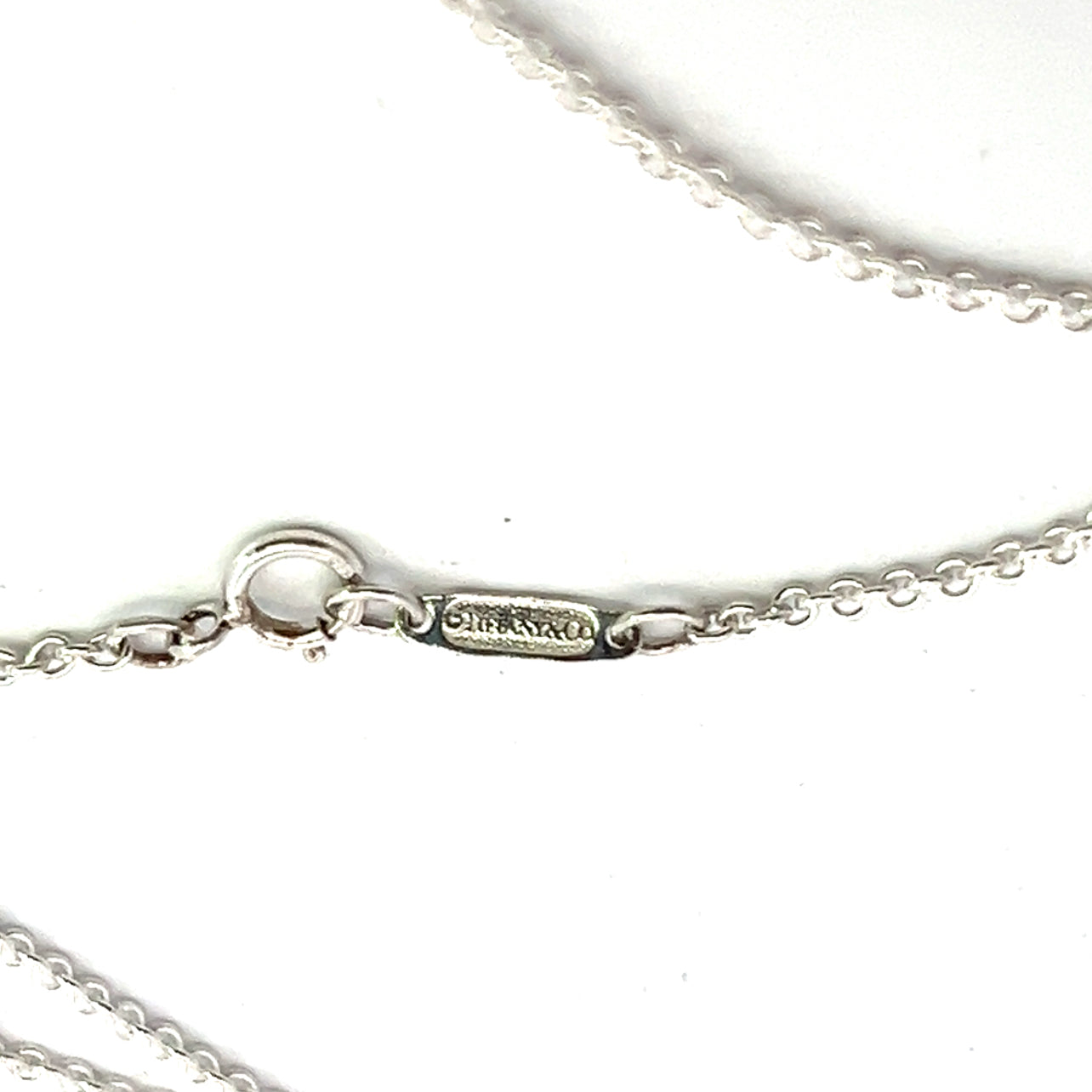 Tiffany & Co Estate Love Knot Necklace 17" Silver TIF651