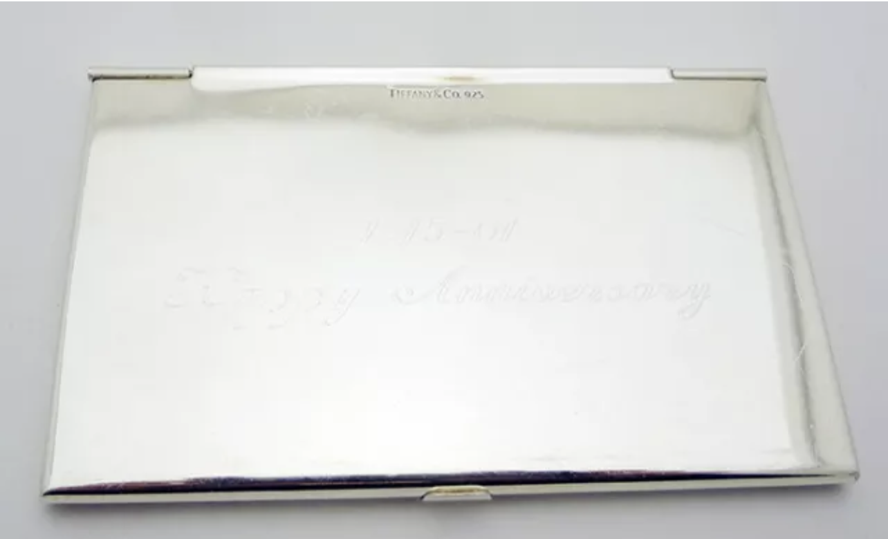 Tiffany & Co Estate Business Card Holder Sterling Silver 58.1 Grams TIF657