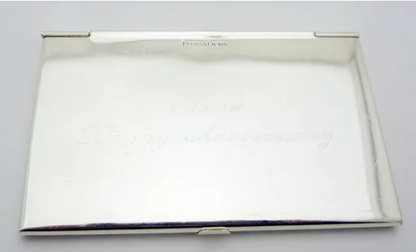 Tiffany & Co Estate Business Card Holder Sterling Silver 58.1 Grams TIF657