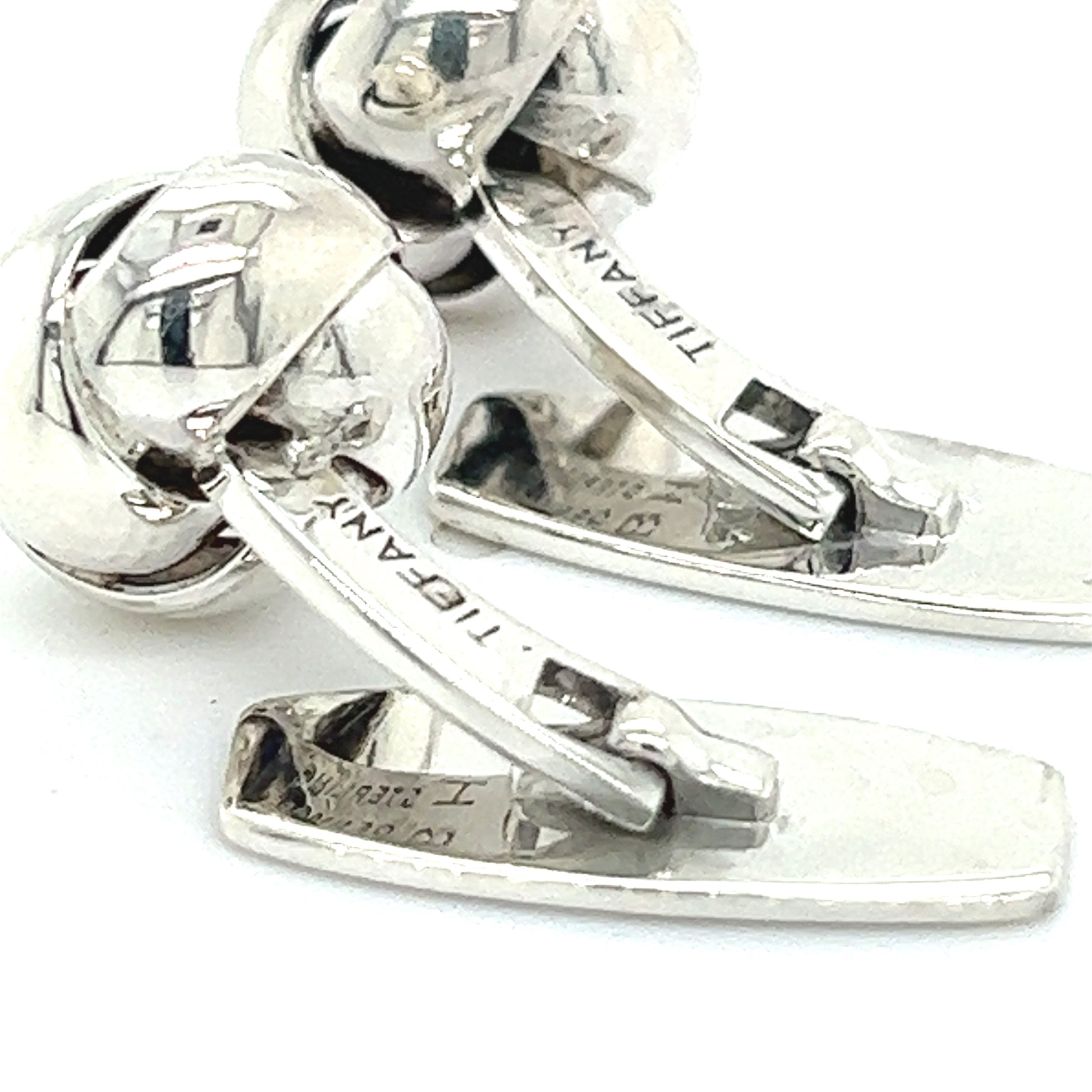 Tiffany & Co Estate Mens Knot Cufflinks Silver TIF419