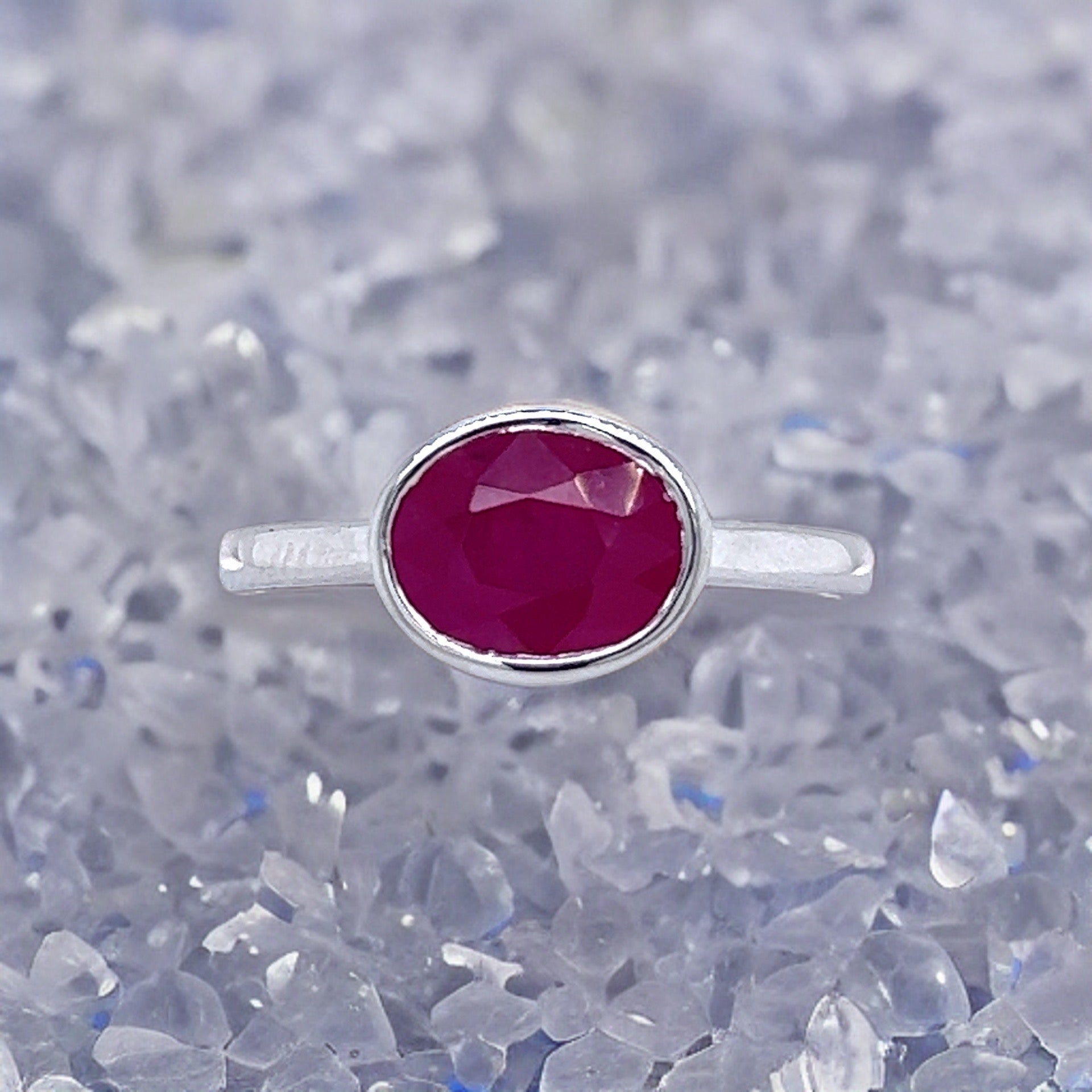 Natural Glassfilled Ruby Gemstone Solid 14k White Gold Ring For Men's #565  | eBay