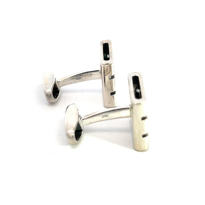 Bvlgari Estate Cufflinks Sterling Silver B15