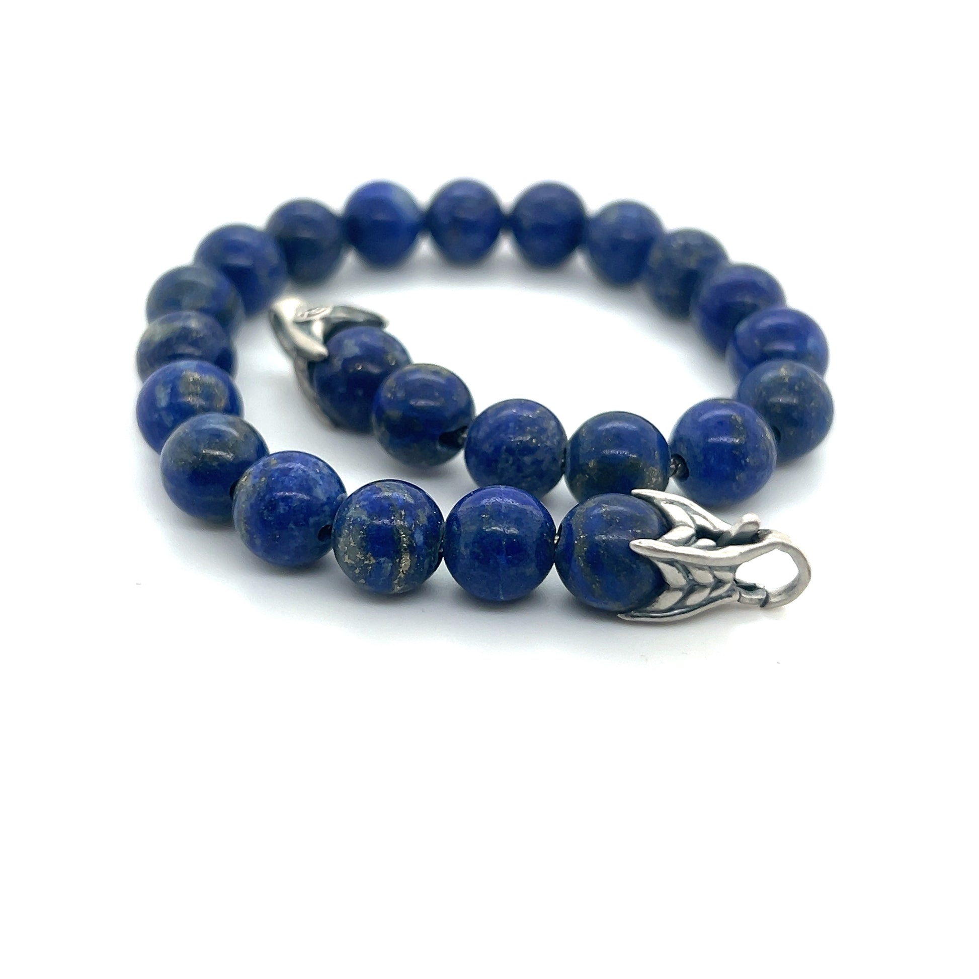 David Yurman Authentic Estate Lapis Lazuli Mens Spiritual Bracelet Silver DY457