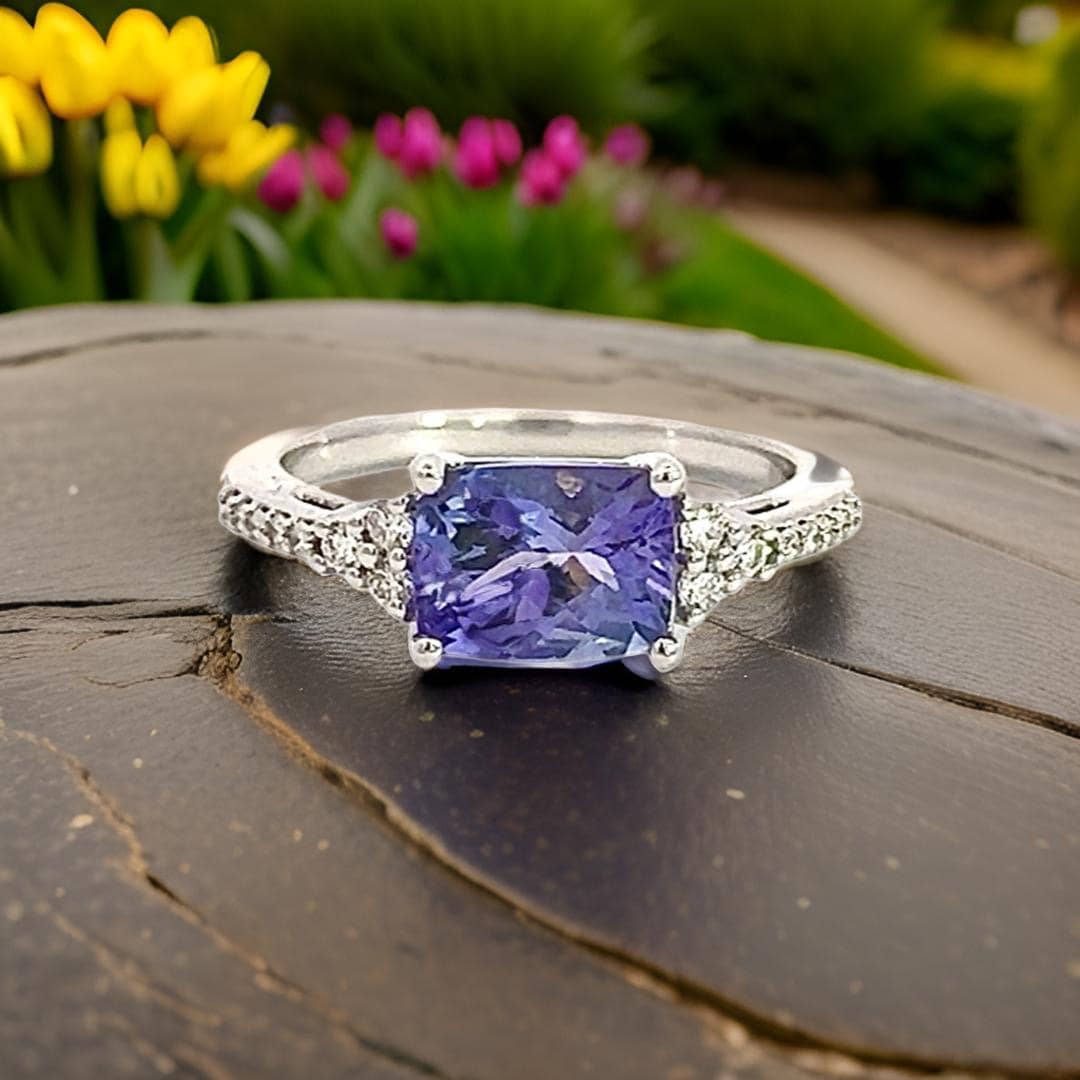 Natural Tanzanite Diamond Ring 6.25 14k Gold 1.79 TCW Certified $3,450 402650