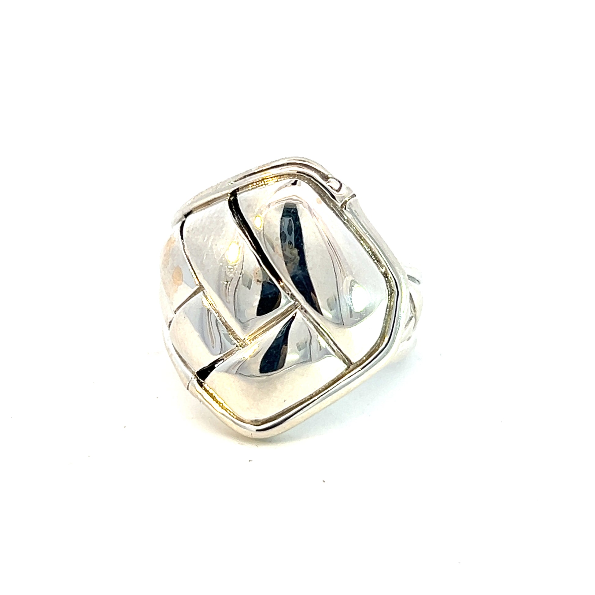 John Hardy Estate Woven Bamboo Style Ring 7.25 Silver JH75 - Certified Fine Jewelry