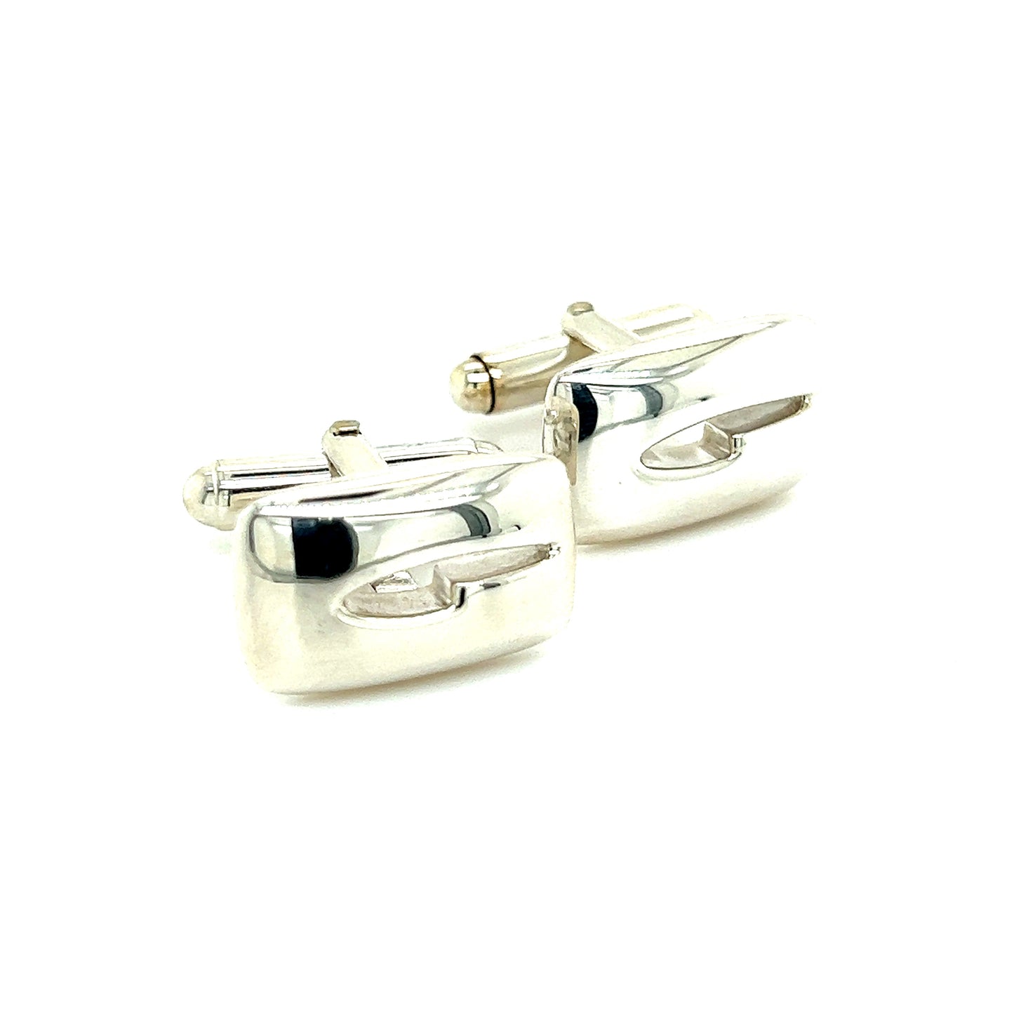 Gucci Estate Mens Cufflinks Silver G21 - Certified Fine Jewelry