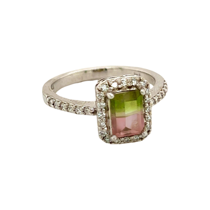 Multicolor Tourmaline Diamond Ring 14k Gold 1.15 TCW Certified $4,450 211930