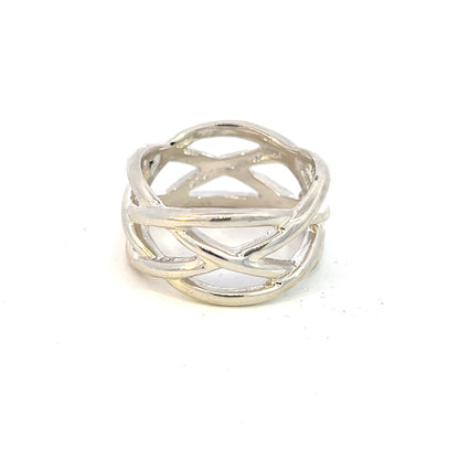 Tiffany & Co Estate Celtic Knot Ring Size 10 Sterling Silver 12 mm TIF566