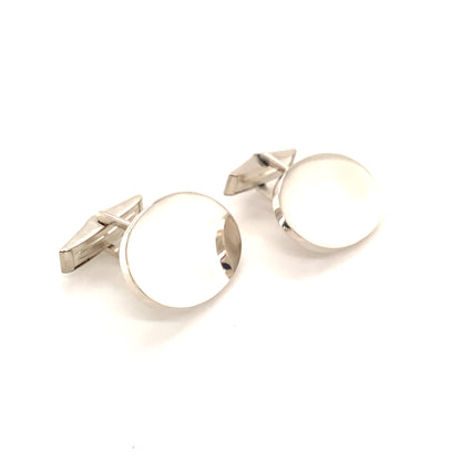 Tiffany & Co Estate Sterling Silver Extra Wide Oval Cufflinks 18 Grams TIF629