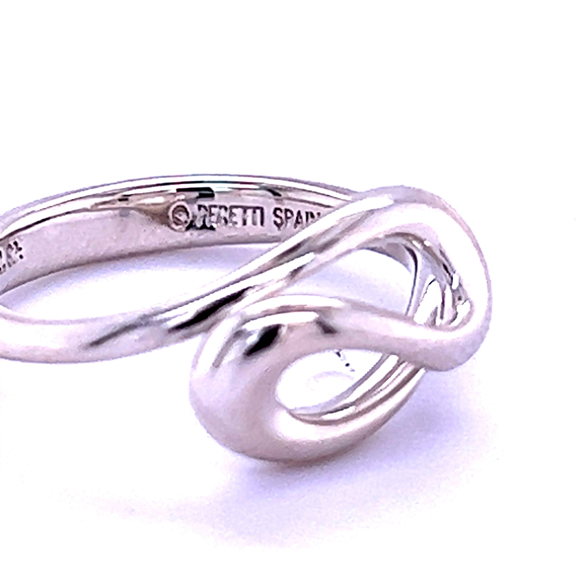 Tiffany & Co Estate Wave Ring Size 5.5 Silver By Elsa Peretti TIF511 - Certified Fine Jewelry
