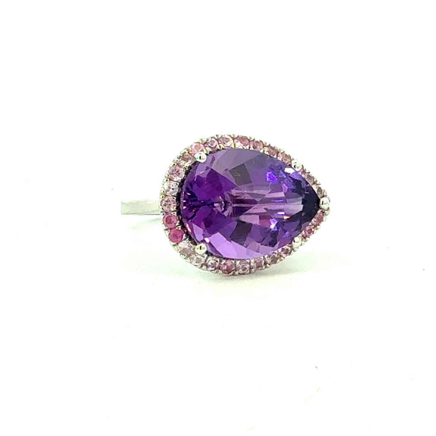 Natural Amethyst Sapphire Ring Size 6.5 14k Gold 9.89 TCW Certified $4,950 601174