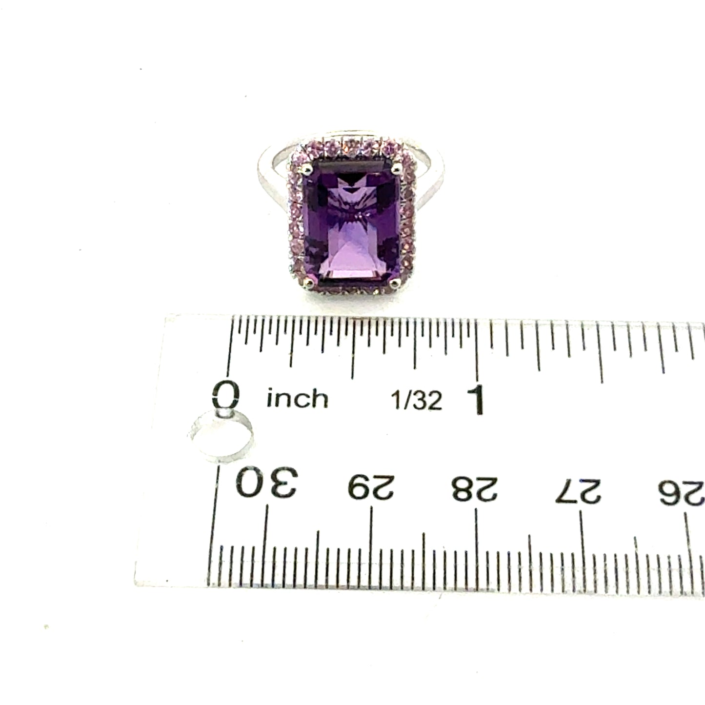 Natural Amethyst Sapphire Ring Size 6.5 14k Gold 6.6 TCW Certified $4,950 601176