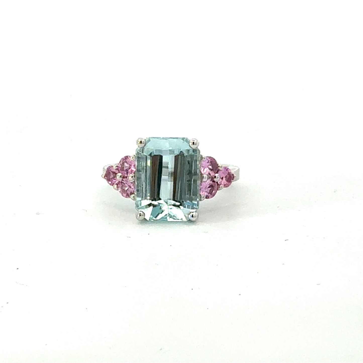 Natural Aquamarine Sapphire Ring Size 6.5 14k White Gold 5.14 TCW Certified $4,950 601188