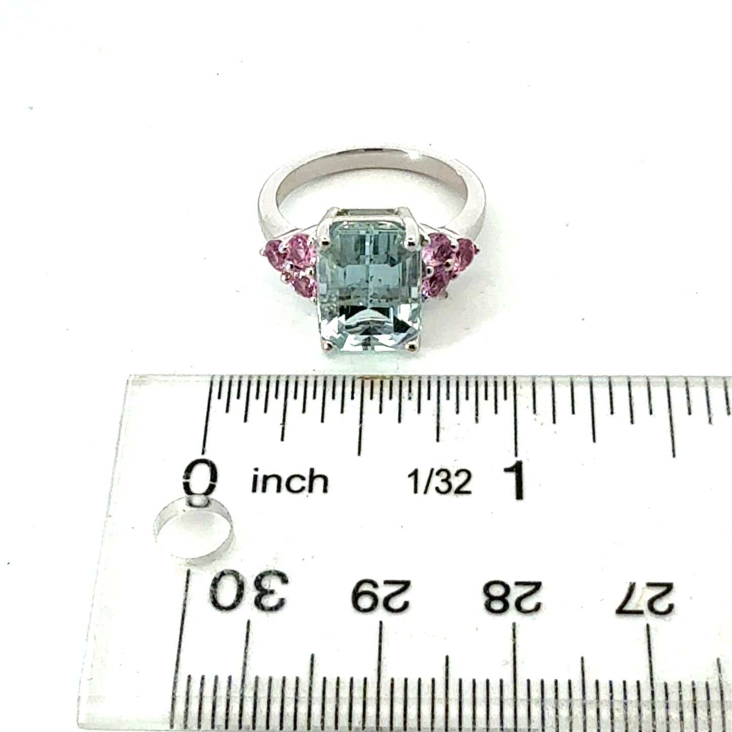 Natural Aquamarine Sapphire Ring Size 6.5 14k White Gold 5.14 TCW Certified $4,950 601188