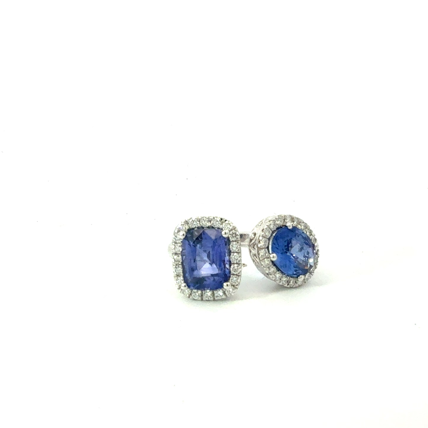 Natural Sapphire Diamond Ring Size 6.25 14k White Gold 6.63 TCW Certified $8,950 601194