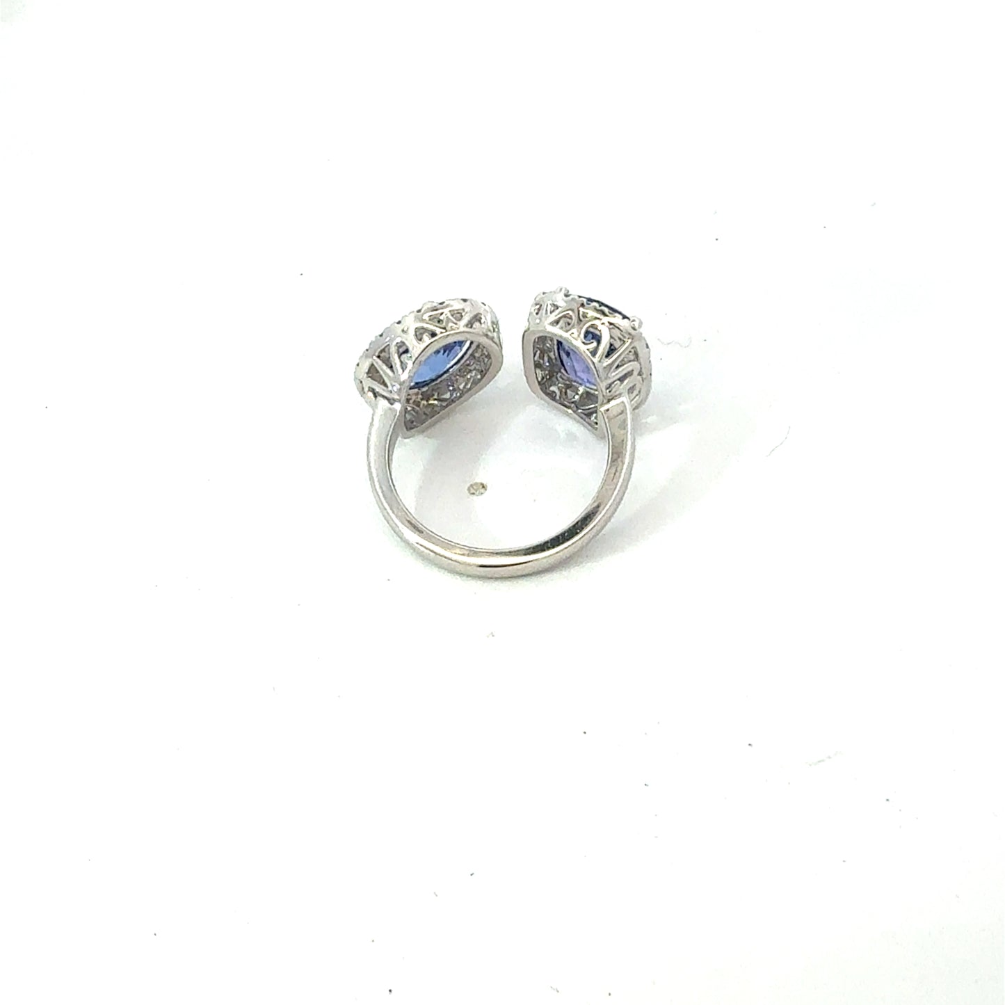 Natural Sapphire Diamond Ring Size 6.25 14k White Gold 6.63 TCW Certified $8,950 601194