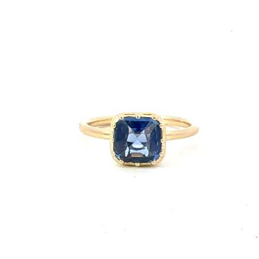 Natural Sapphire Engagement Ring Size 7 14k Gold 2.75 TCW Certified $3,950 601202