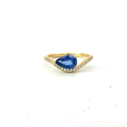 Natural Sapphire Diamond Ring Size 7 14k Gold 1.59 TCW Certified $4,950 601203