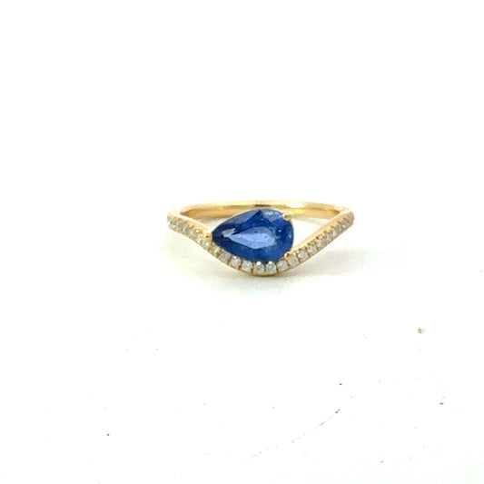 Natural Sapphire Diamond Ring Size 7 14k Gold 1.59 TCW Certified $4,950 601203