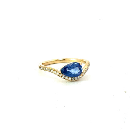 Natural Sapphire Diamond Ring Size 7 14k Gold 1.59 TCW Certified $4,950 601203