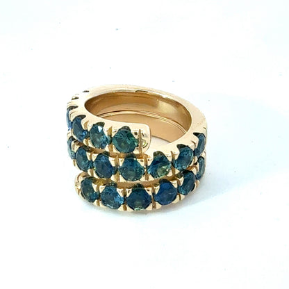 Natural Sapphire Ring Size 7 14k Yellow Gold 6.73 TCW Certified $7,950 601204