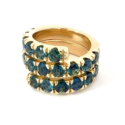 Natural Sapphire Ring Size 7 14k Yellow Gold 6.73 TCW Certified $7,950 601204