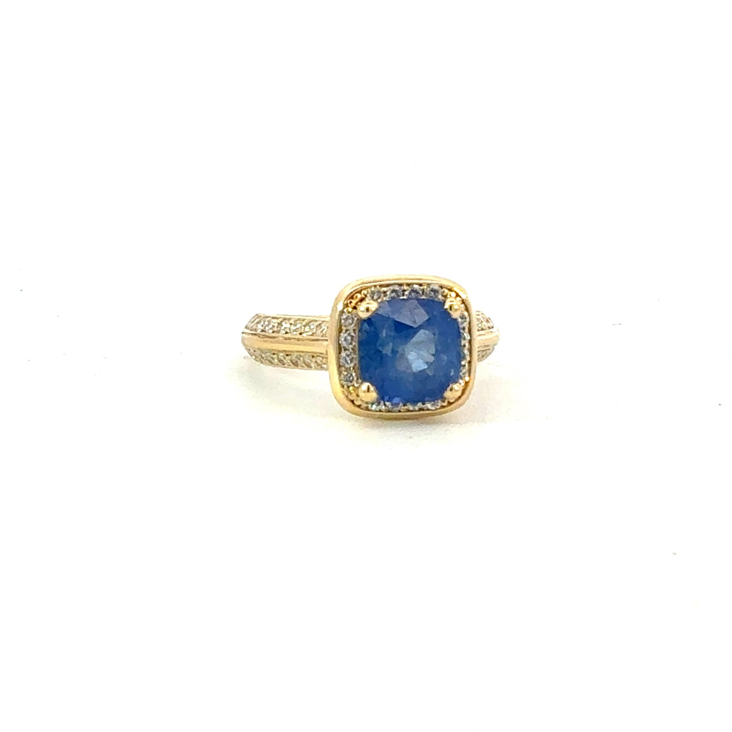 Natural Sapphire Diamond Ring Size 6.5 14k Gold 3.04 TCW Certified $6,950 601209