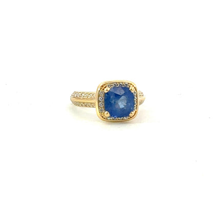 Natural Sapphire Diamond Ring Size 6.5 14k Gold 3.04 TCW Certified $6,950 601209