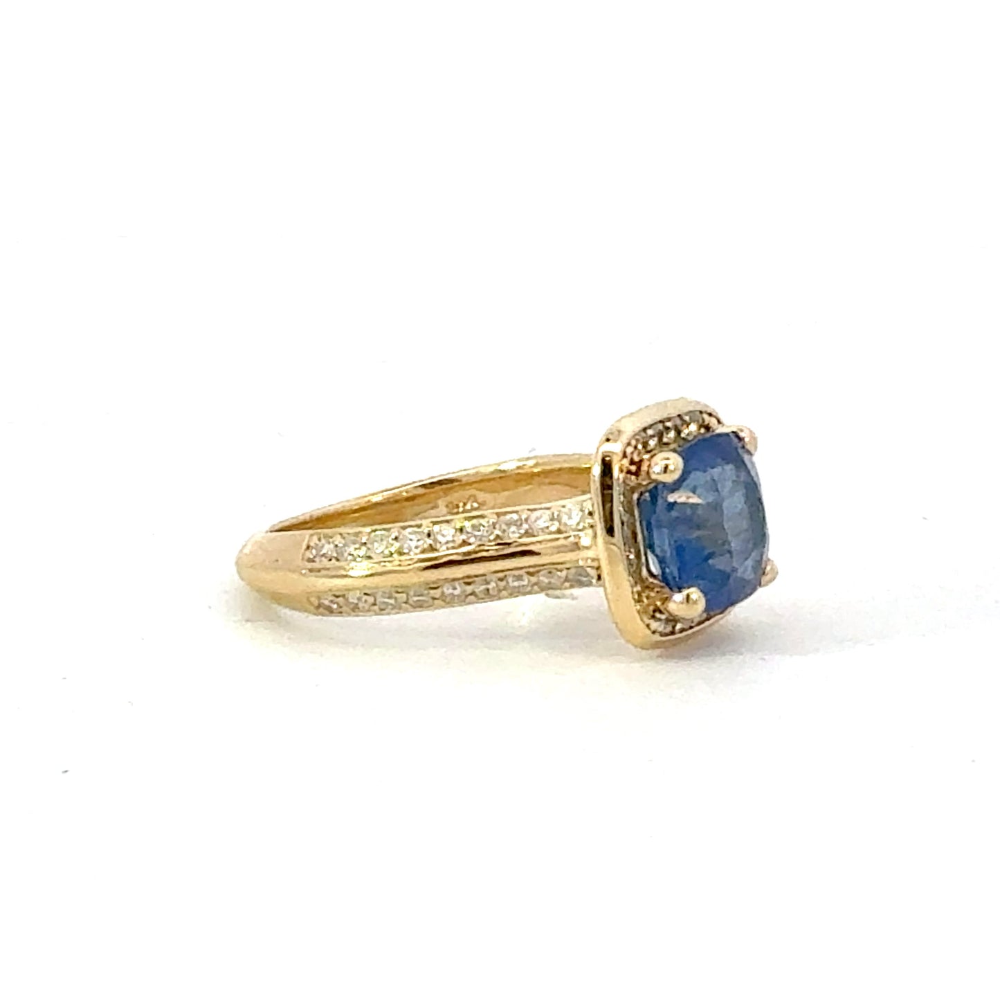 Natural Sapphire Diamond Ring Size 6.5 14k Gold 3.04 TCW Certified $6,950 601209