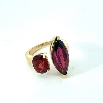 Natural Garnet Ring Size 6.5 14k Yellow Gold 9.16 TCW Certified $4,950 601215
