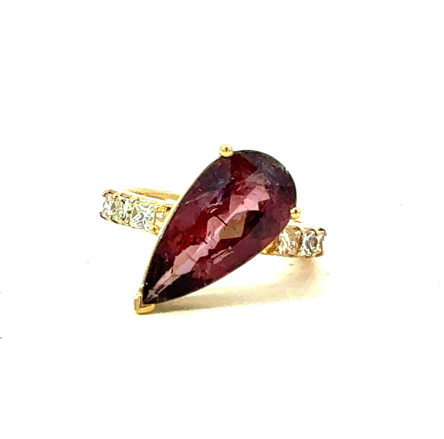 Natural Tourmaline Diamond Ring Size 7 14k Gold 5.36 TCW Certified $4,950 601217