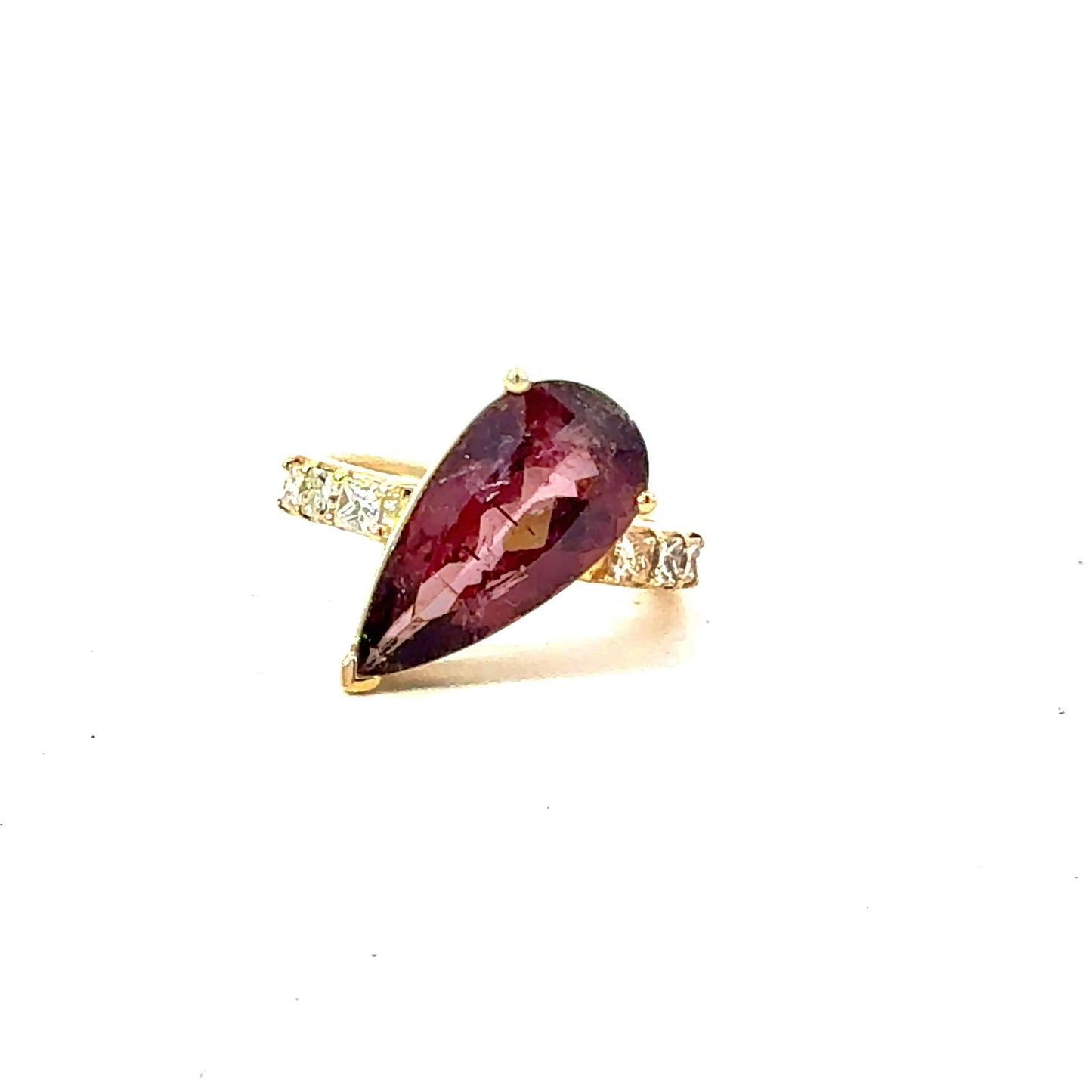 Natural Tourmaline Diamond Ring Size 7 14k Gold 5.36 TCW Certified $4,950 601217