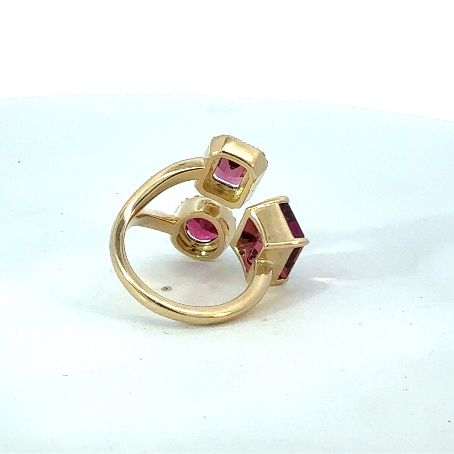Natural Pink Tourmaline Diamond Ring Size 6.25 14k White Gold 5.29 TCW Certified $7,950 601218