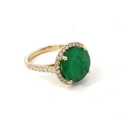 Natural Emerald Diamond Ring Size 7 14k Yellow Gold 5.58 TCW Certified $5,950 601221