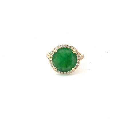 Natural Emerald Diamond Ring Size 7 14k Yellow Gold 5.58 TCW Certified $5,950 601221