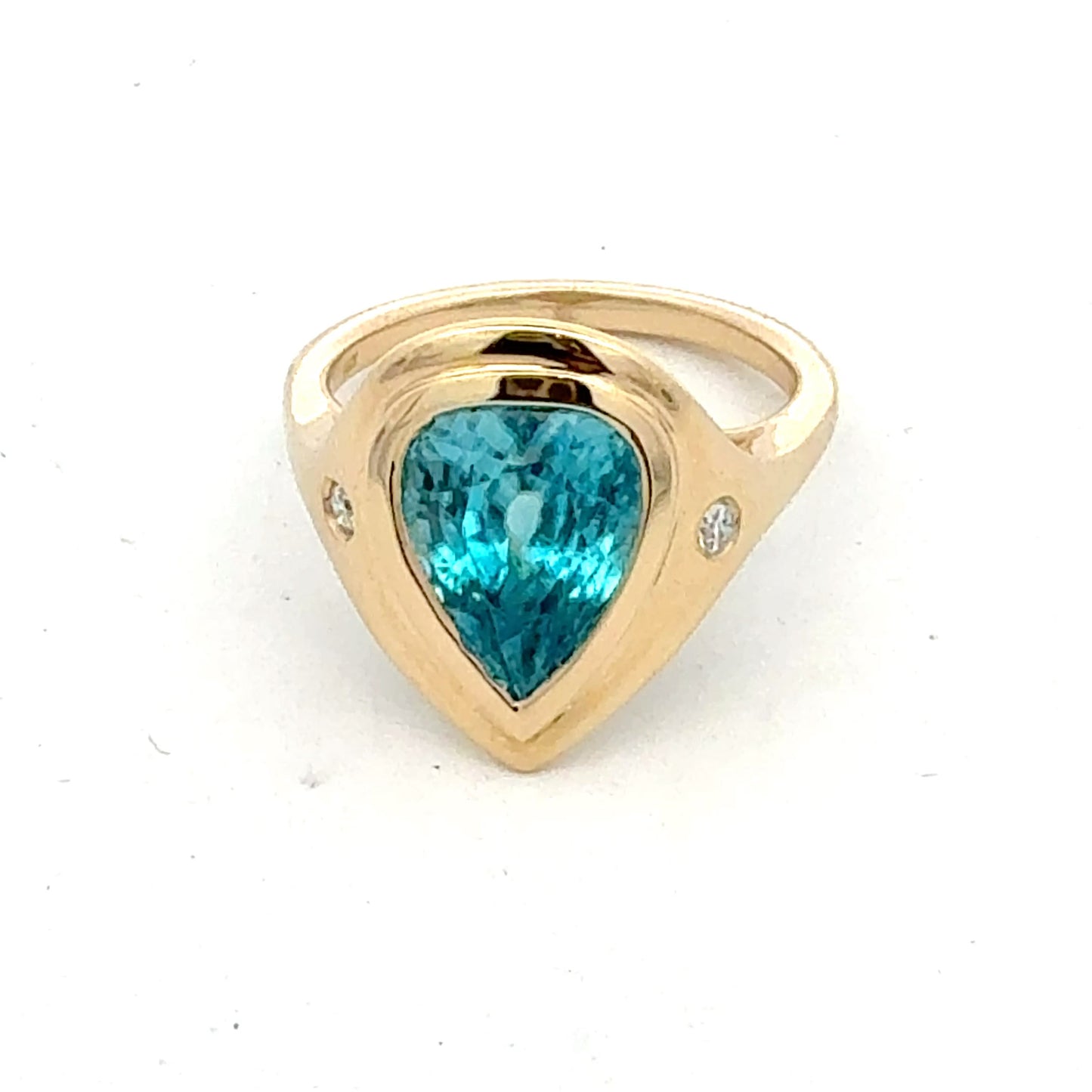 Natural Zircon Diamond Ring Size 7 14k Yellow Gold 6.69 TCW Certified $4,950 601223