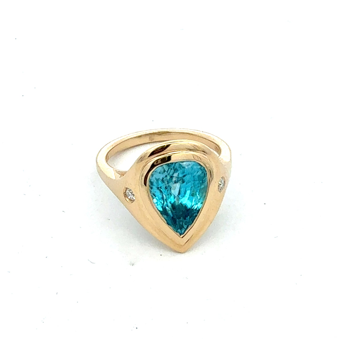 Natural Zircon Diamond Ring Size 7 14k Yellow Gold 6.69 TCW Certified $4,950 601223