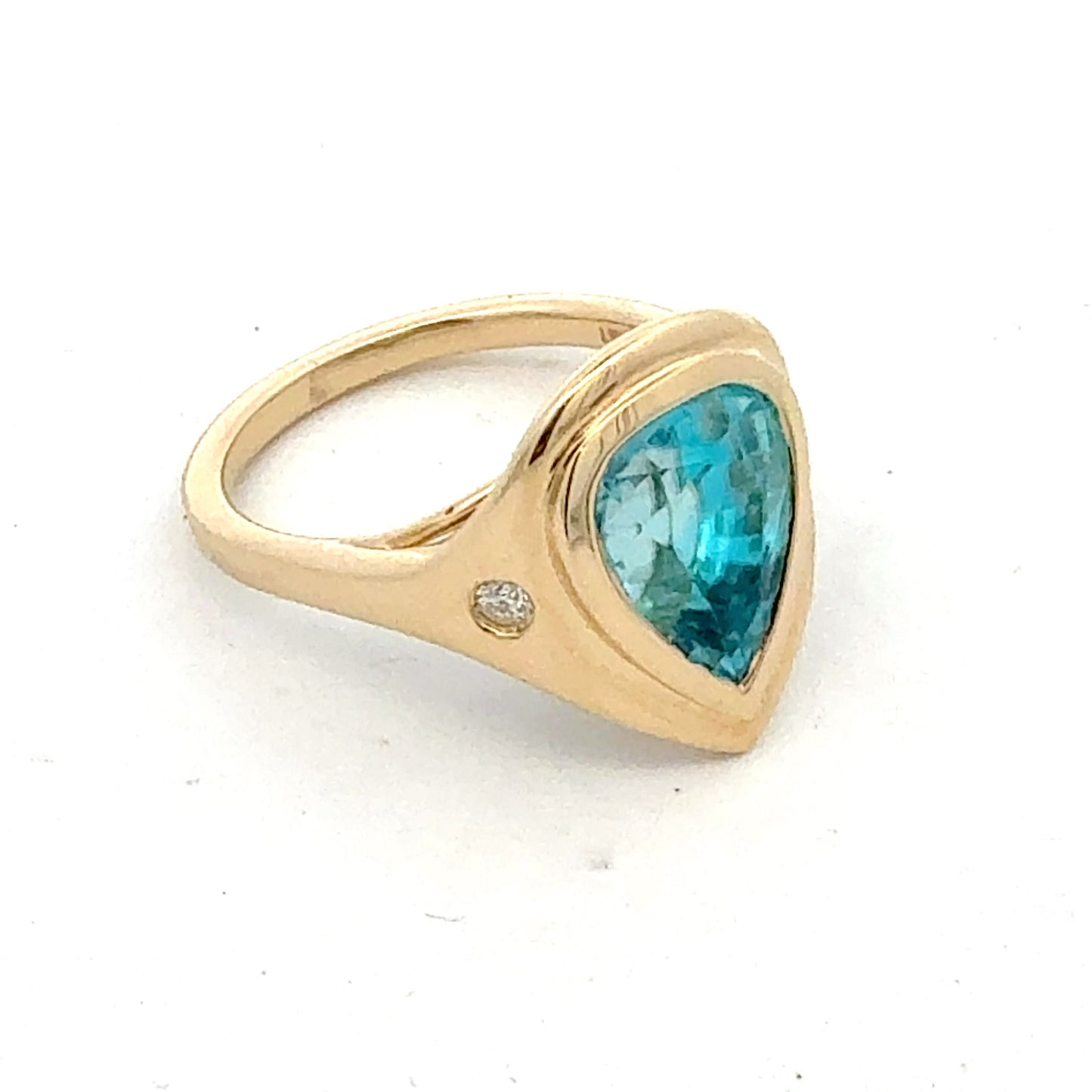Natural Zircon Diamond Ring Size 7 14k Yellow Gold 6.69 TCW Certified $4,950 601223