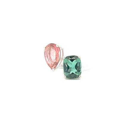 Natural Tourmaline Ring Size 6 14k White Gold 6.07 TCW Certified $4,950 601224