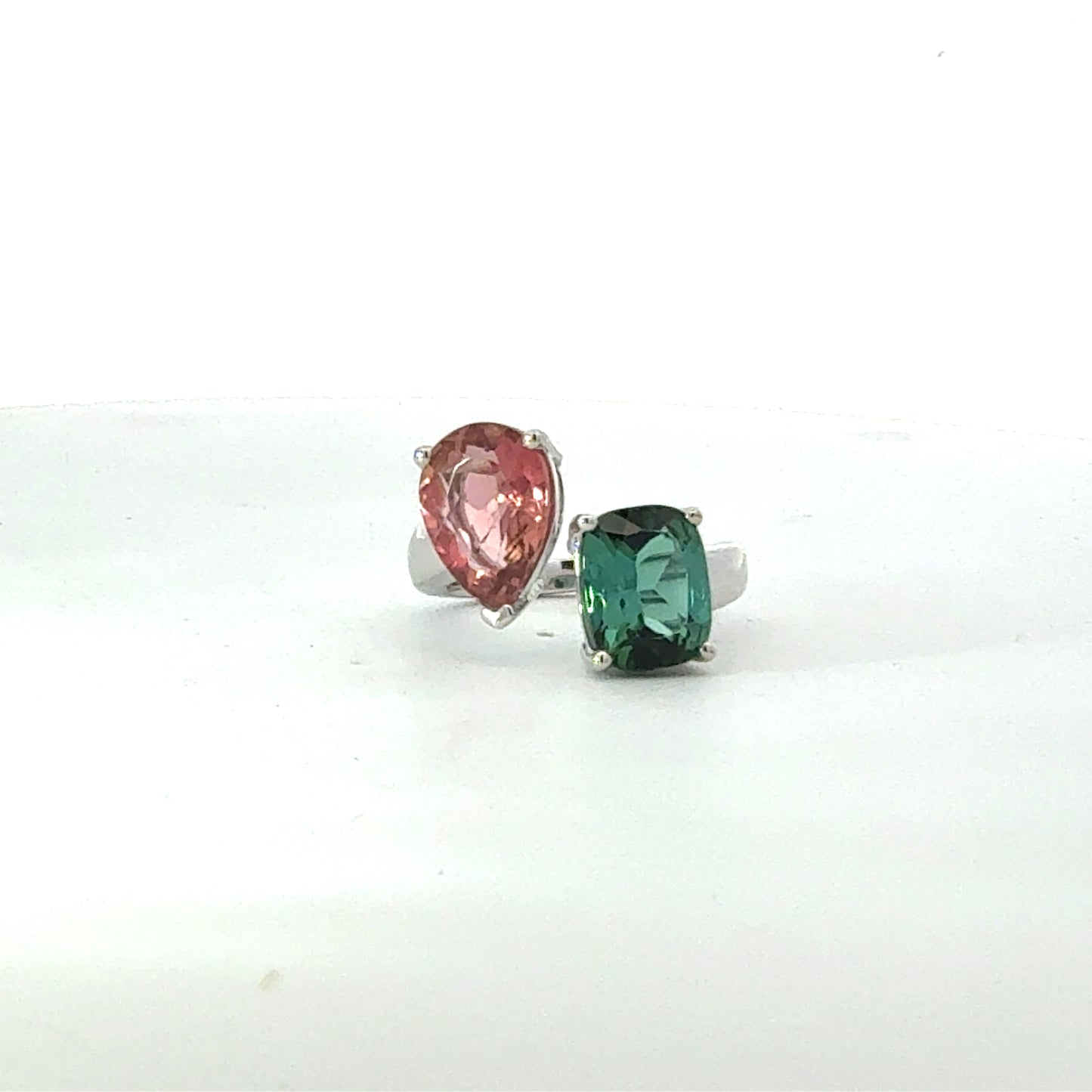 Natural Tourmaline Ring Size 6 14k White Gold 6.07 TCW Certified $4,950 601224