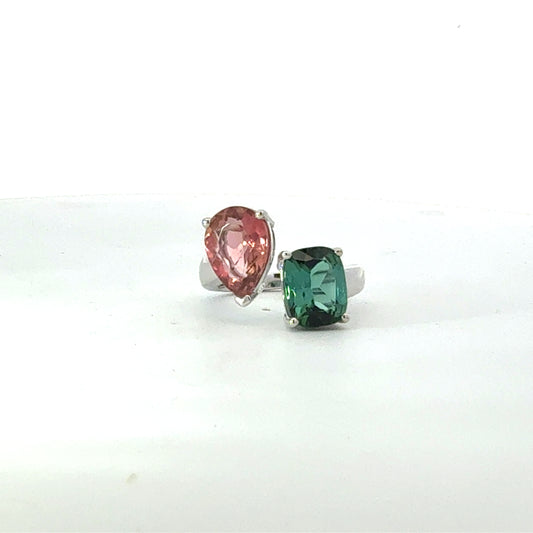 Natural Tourmaline Ring Size 6 14k White Gold 6.07 TCW Certified $4,950 601224