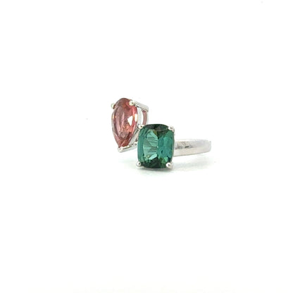 Natural Tourmaline Ring Size 6 14k White Gold 6.07 TCW Certified $4,950 601224