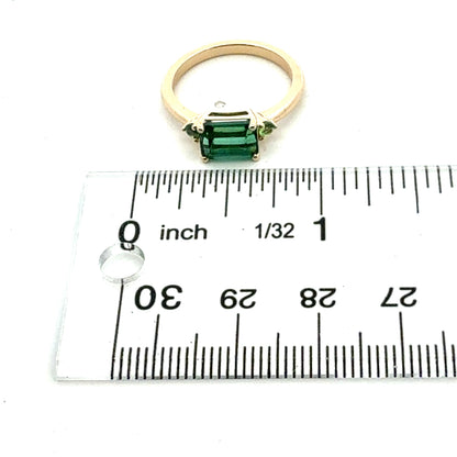 Natural Tourmaline Tsavorite Ring Size 7 14k Gold 2.05 TCW Certified $3,950 601225