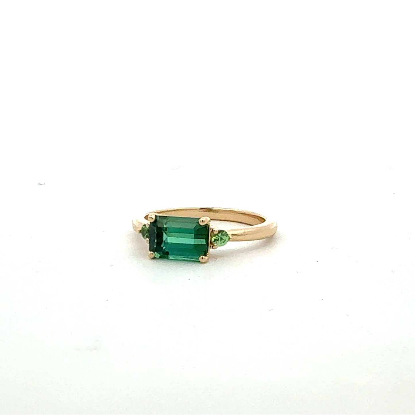 Natural Tourmaline Tsavorite Ring Size 7 14k Gold 2.05 TCW Certified $3,950 601225