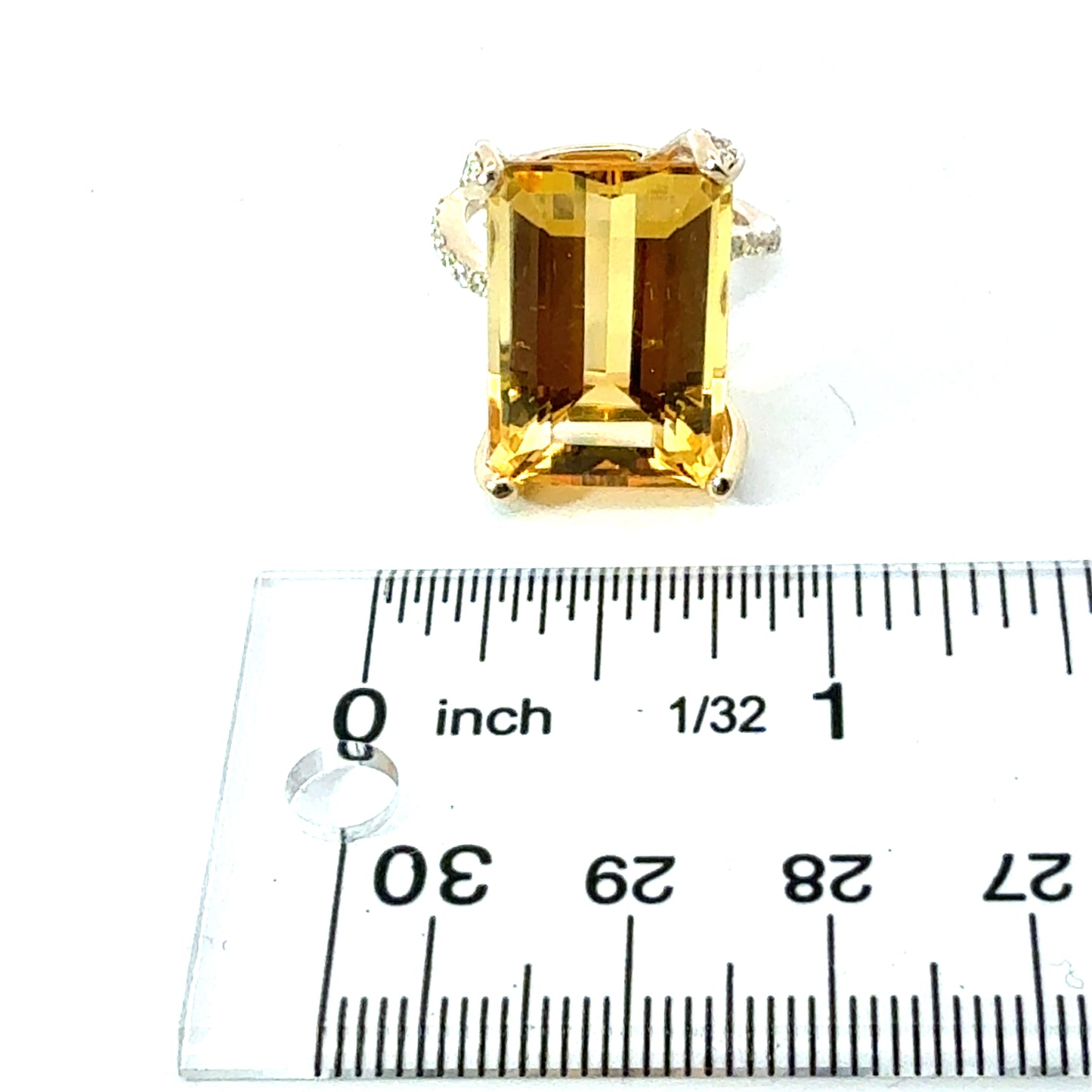 Natural Citrine Diamond Ring Size 7 14k Gold 18.04 TCW Certified $4,950 601228