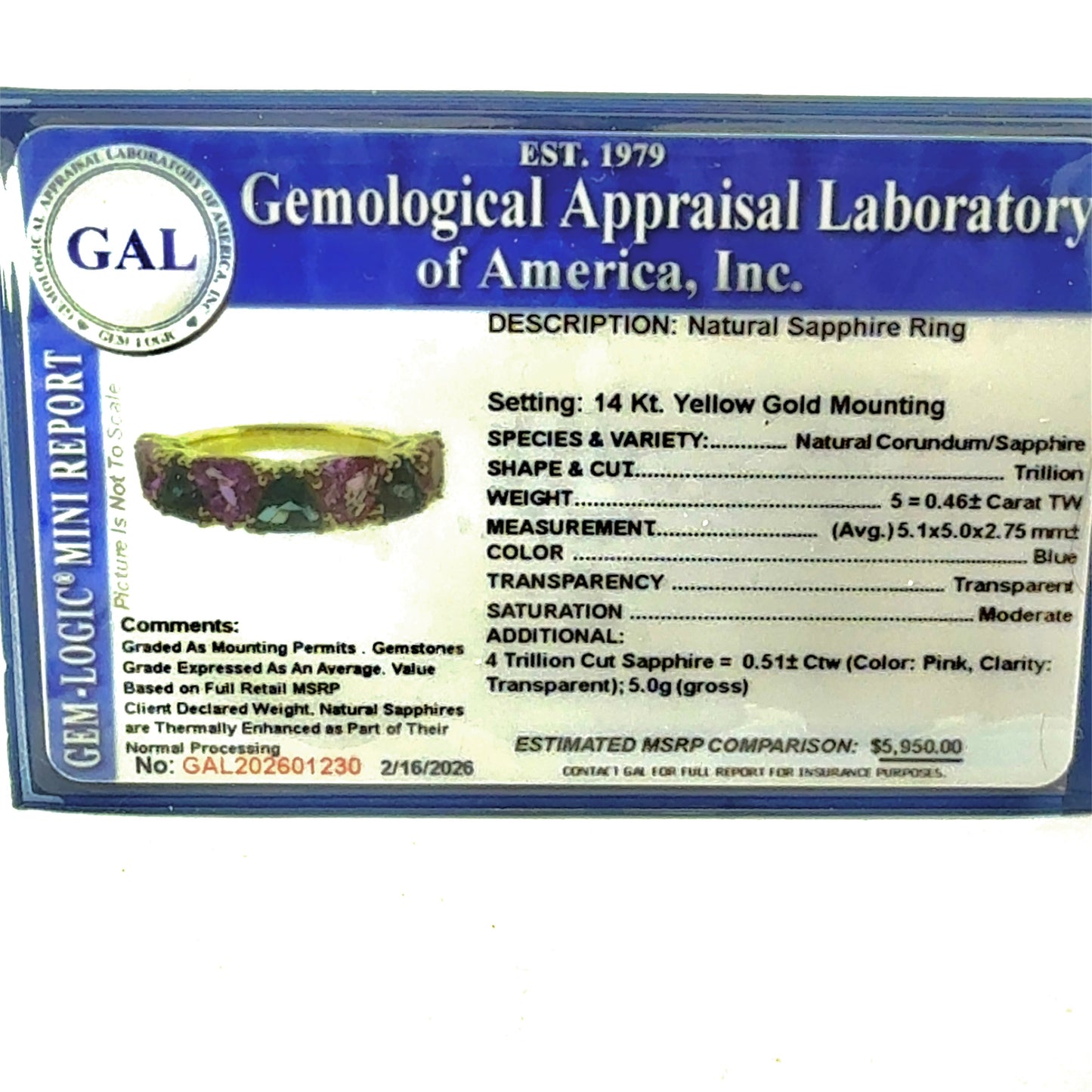 Natural Sapphire Ring Size 7 14k Yellow Gold 0.97 TCW Certified $5,950 601230