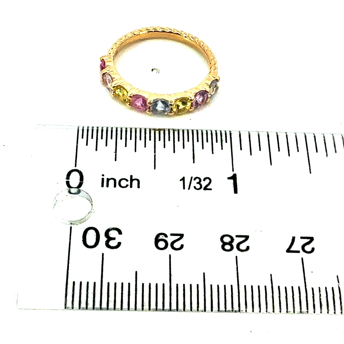 Natural Multicolor Sapphire Ring Size 6.5 14k Gold 1.05 TCW Certified $3,690 601232
